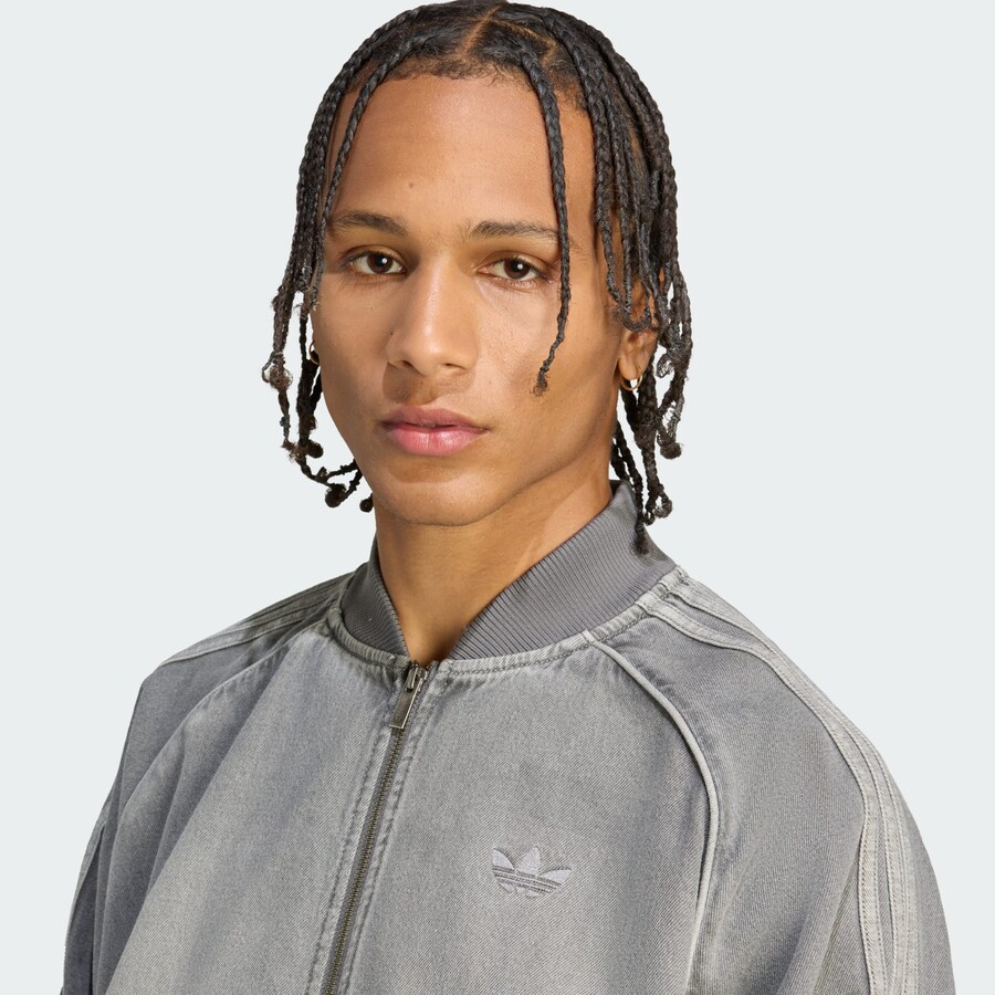 Демисезонная куртка ADIDAS ORIGINALS Sst Adicolor, Grey denim — фото 4
