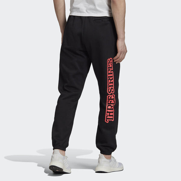 Спортивные штаны adidas 3-Stripes Graphic logo Printing Casual Bundle Feet Sports Pants Black, черный — фото 4