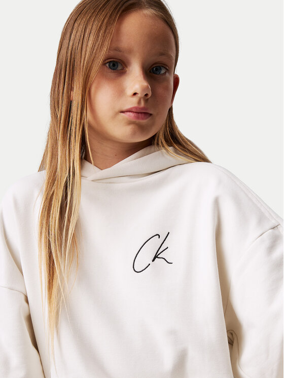 Свитшот regular fit Signage IG0IG02640 Calvin Klein Jeans, экрю — фото 4