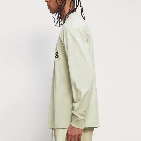 Футболка fw20 long sleeve logo tee 'sage' Fear Of God Essentials, зеленый — фото 3