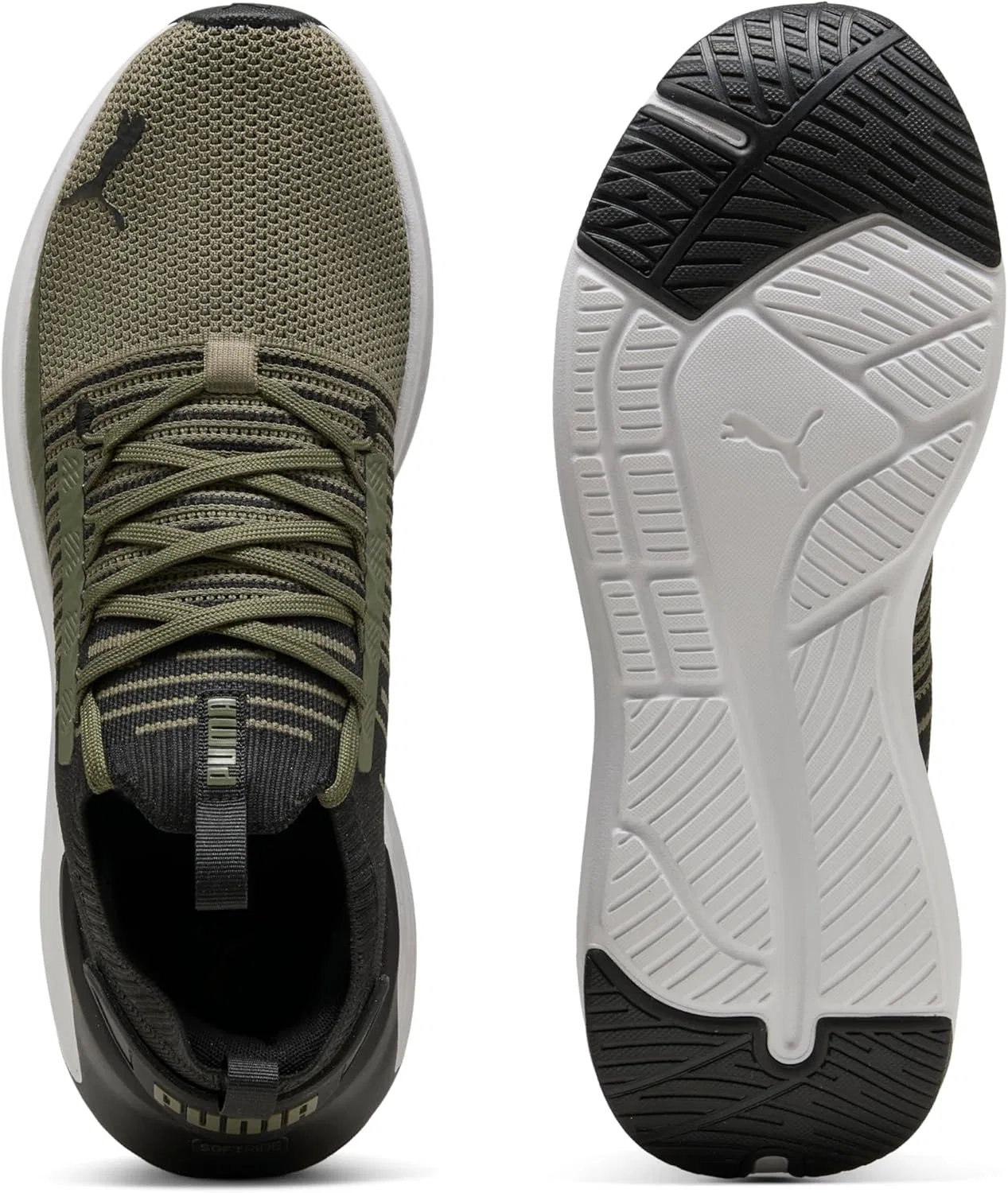 Кроссовки для бега Puma Unisex Softride Symmetry FuzionRoad, Loden Puma Black Feather Grey — фото 4
