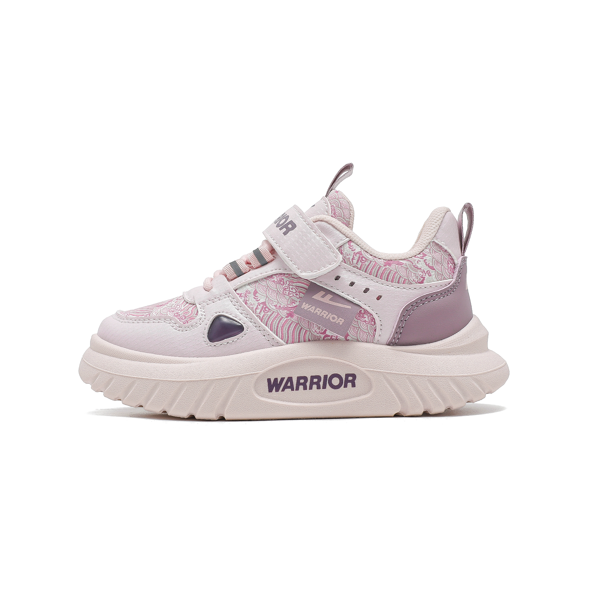 WARRIOR Детские повседневные кроссовки low top из синтетической кожи, дышащие, легкие, с амортизацией — фото 3