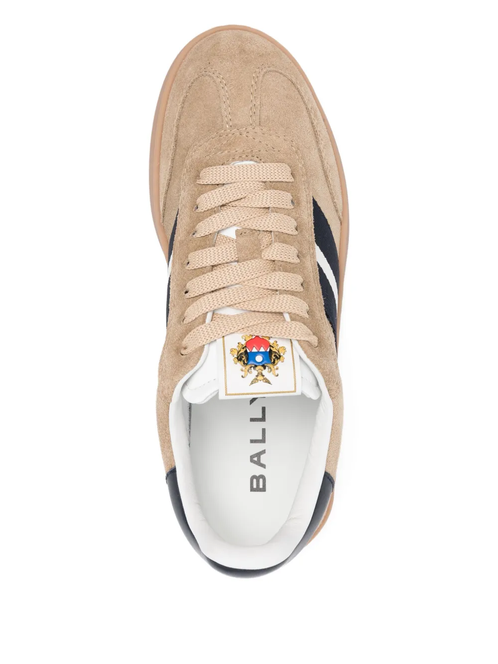 Замшевые низкие кеды Retro Crest Bally, коричневый — фото 4