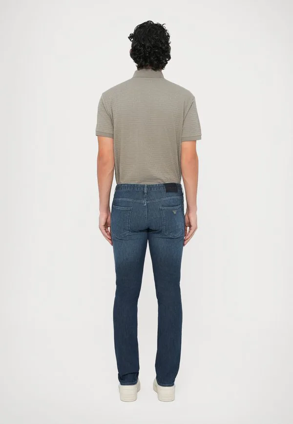 Брюки с карманами, узкие джинсы Emporio Armani, Medium Blue Denim — фото 3