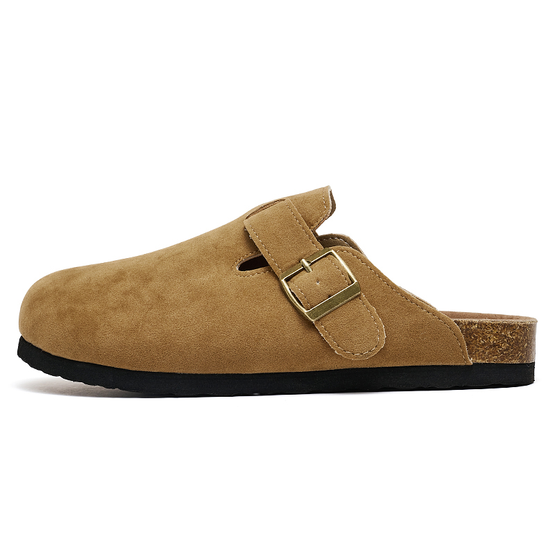 

VANSSI Устойчивые к истиранию противоскользящие слипоны Birkenstock, закрытые тапочки для улицы унисекс верблюжьего цвета, цвет Camel