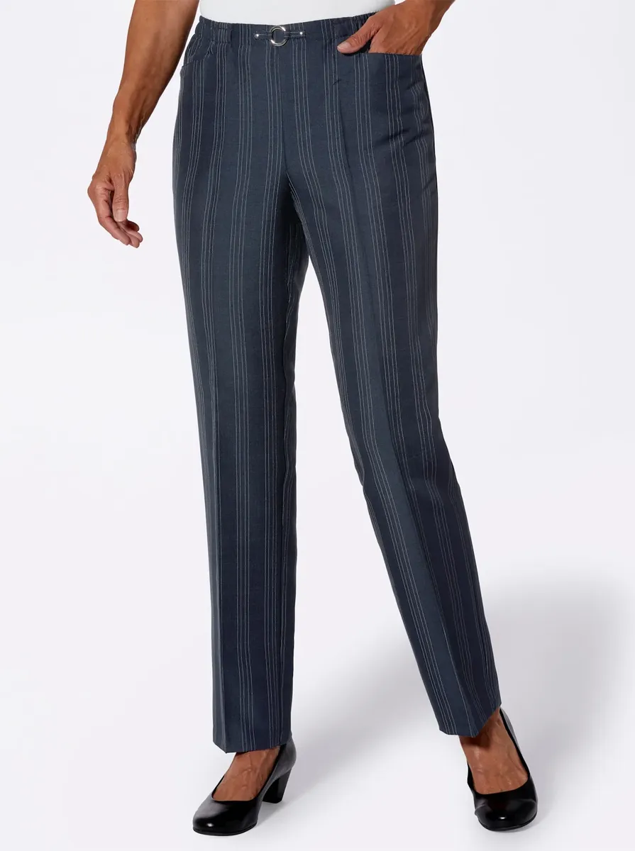 

Брюки без застежки Classic Basics, синий