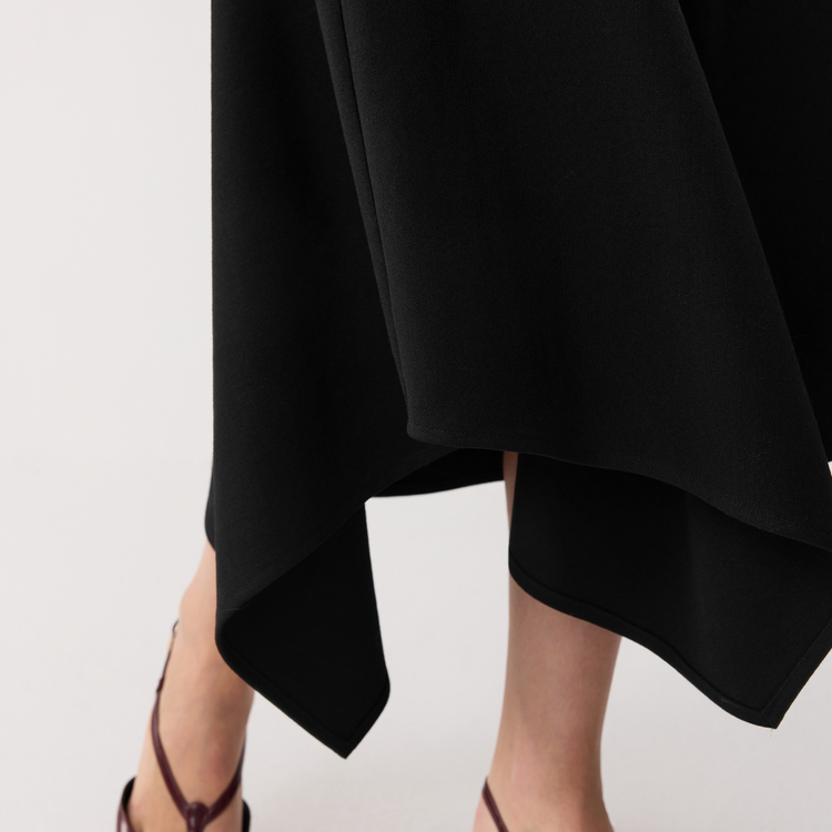 

ELLE Повседневная длинная юбка женская черная умеренная миди юбка A-силуэта