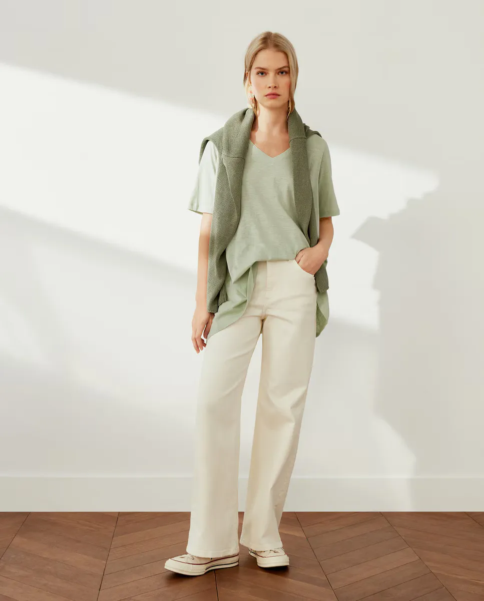 

Футболка женская с коротким рукавом Southern Cotton, цвет Jabón