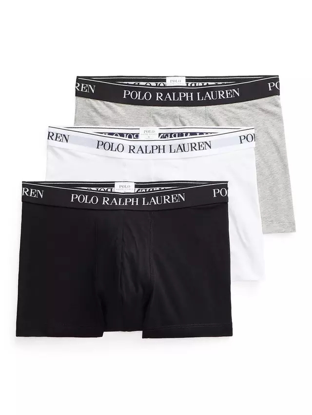 

Трусы Ralph Lauren Polo Ralph Lauren Cotton 3 шт, цвет black/grey/white