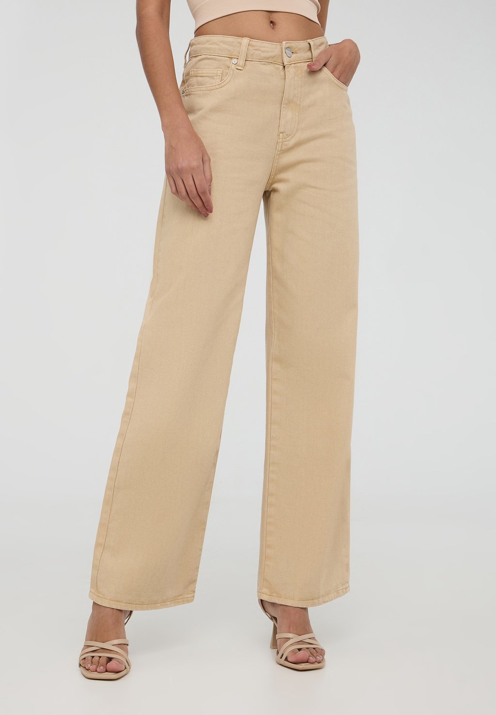 

Расклешенные джинсы FIVE-POCKET WIDE Terranova, бежевый