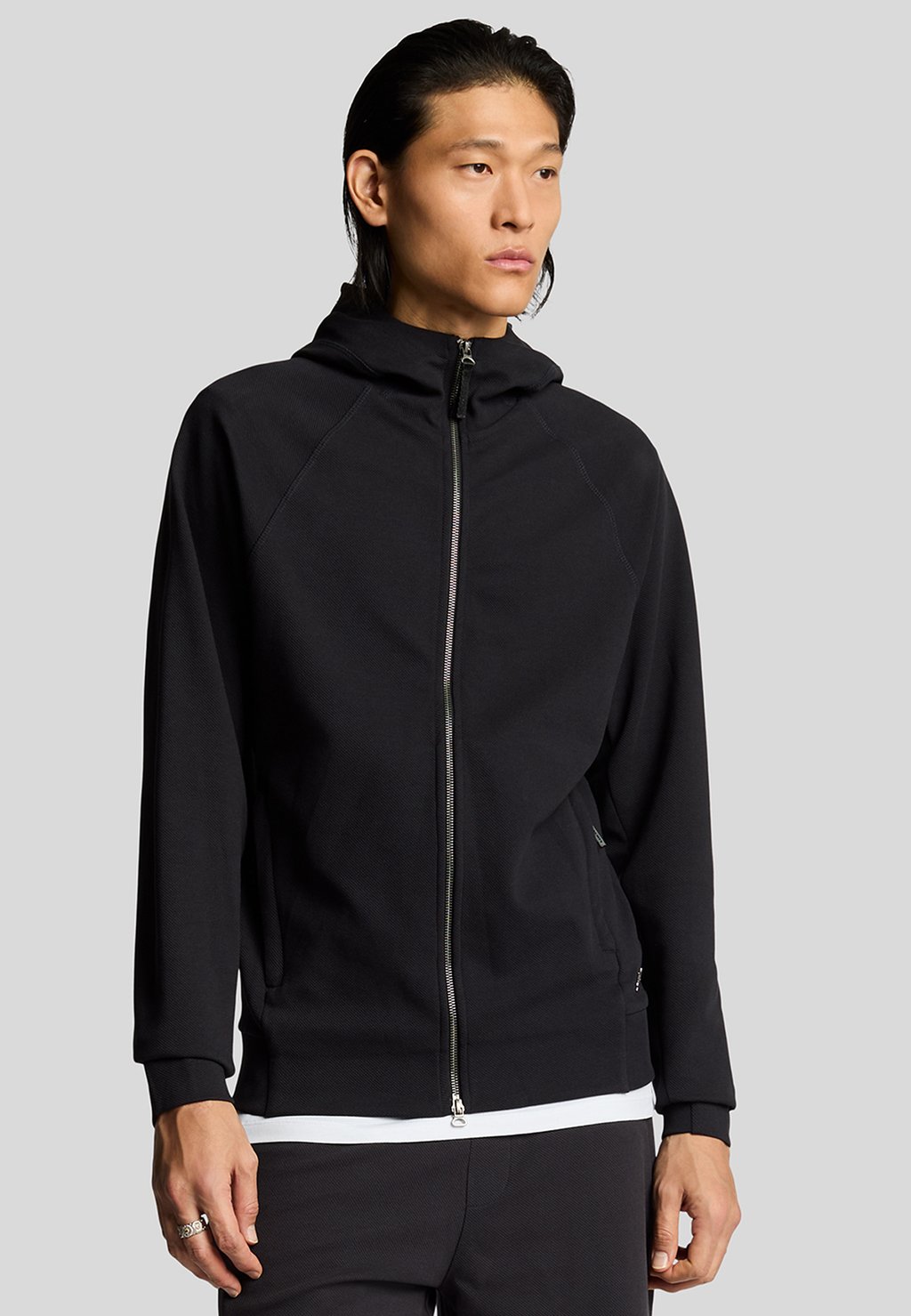 

Летняя куртка MID LAYERS DIAGONAL INTERLOCK ZIP THROUGH Lyle & Scott, черный
