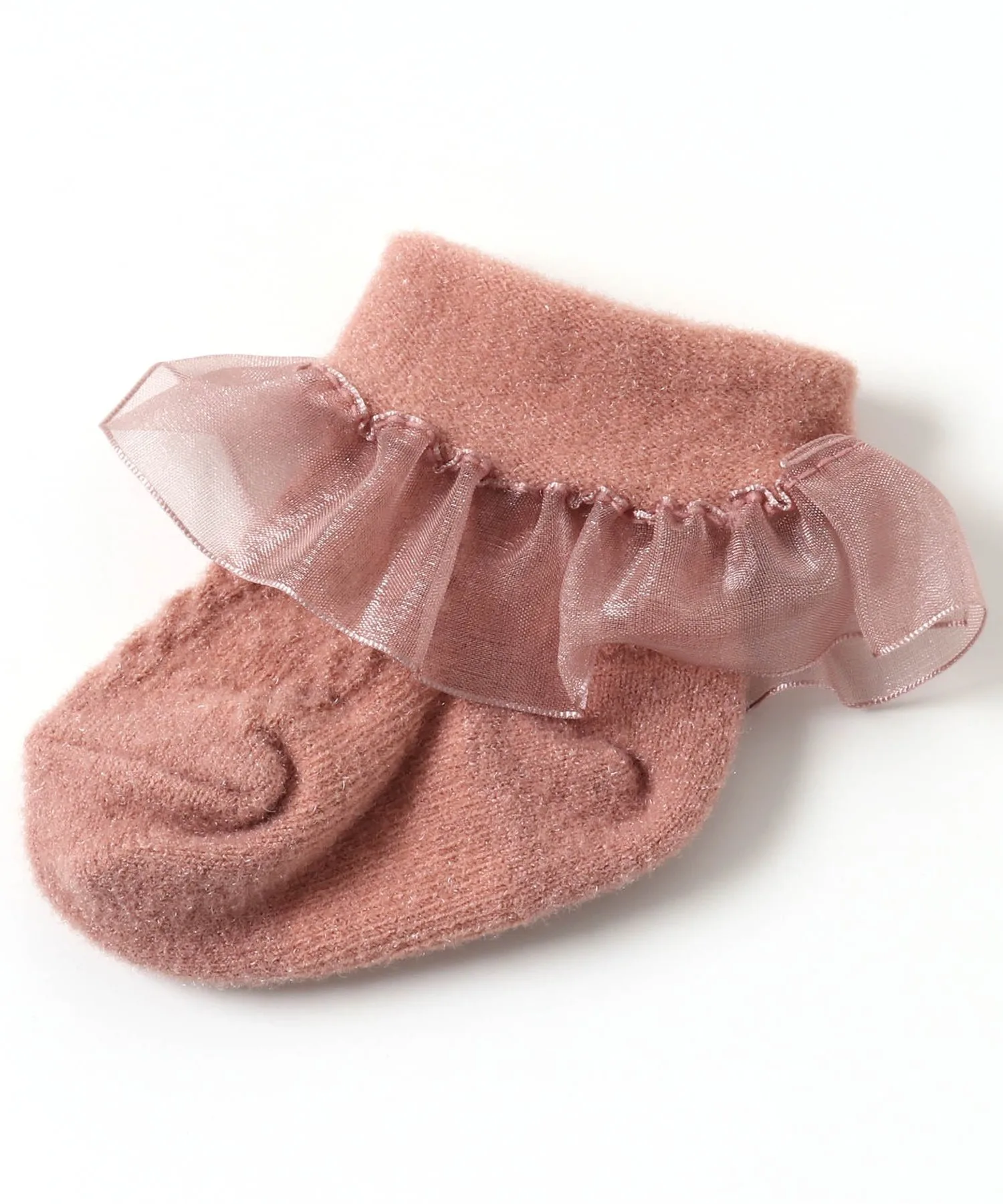 Детские носки с рюшами и текстильной отделкой BREEZE pink — фото 2
