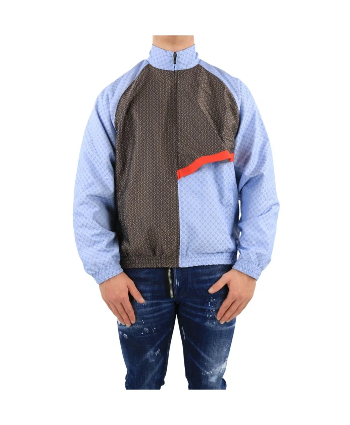 

Шарф рубашка сине-коричневая стильный повседневный Daily Paper, синий