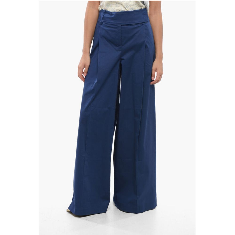 

Брюки палаццо с одинарной складкой и скрытой застежкой Pinko, Blue