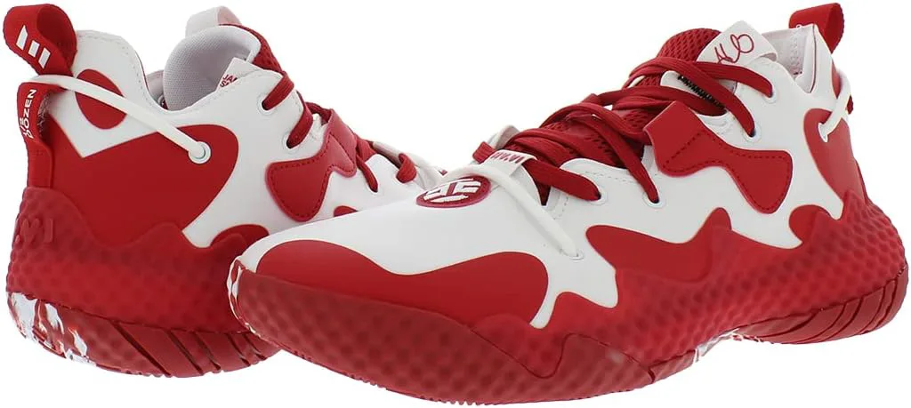 Мужские кроссовки Adidas Harden Vol 6, ярко-белый/красный/белый — фото 2