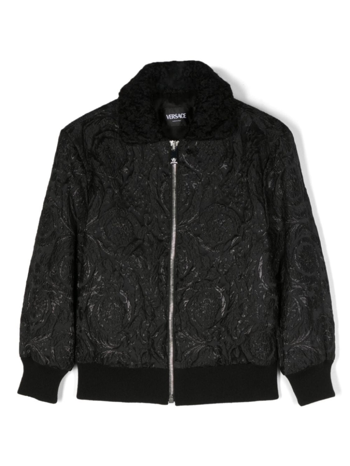 

Versace Kids фактурный бомбер, черный