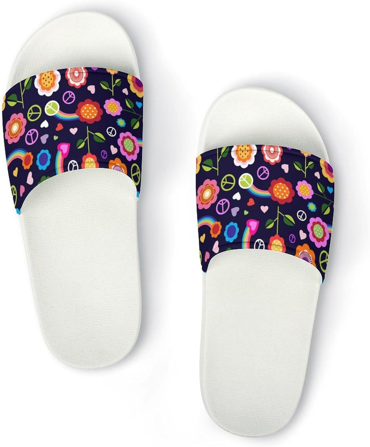 

Унисекс сланцы с черепами пиратов - с принтом - можно носить дома или на улице Generic, белый