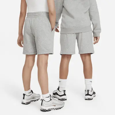 Шорты Nike Sportswear Club Fleece, цвет Dark Grey Heather/Base Grey/White — фото 2