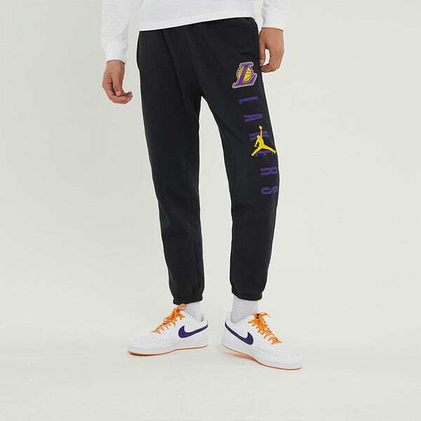 Спортивные штаны Air Jordan NBA Courtside Statement Edition Los Angeles Lakers Bundle Feet Sports Long Pants Black, черный — фото 3