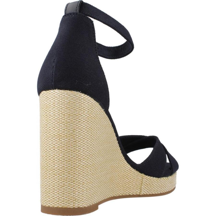 Сандалии Tommy Hilfiger, модель Flag High Wedge Espad Cr, цвет синий — фото 3