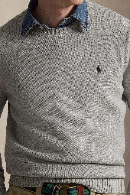 Свитер с круглым вырезом модель 710810846004 Polo Ralph Lauren, серый — фото 4