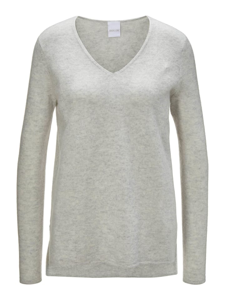 

MADELEINE Кашемировый свитер с V-образным вырезом, цвет экрю