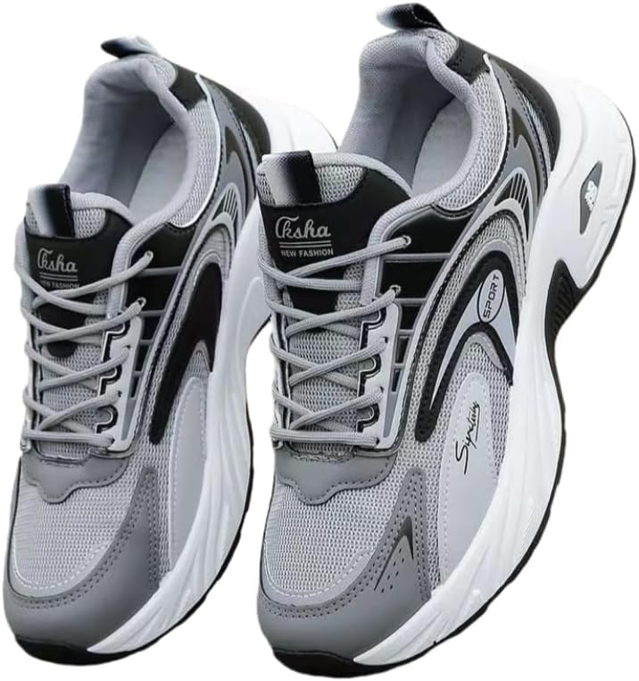 

Мужские спортивные кроссовки с дышащим сетчатым верхом- удобные повседневные кроссовки для бега. Мягкие. Для активного отдыха на природе. Для тренировок Fmshi, серый