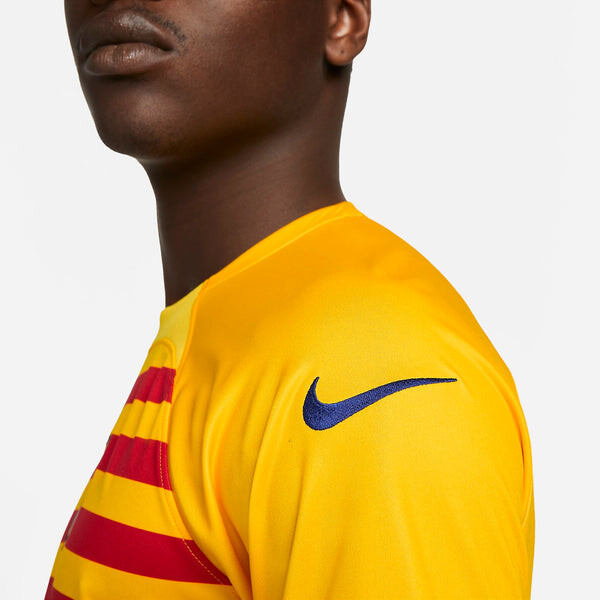 Футболка fc barcelona 23 24 stadium fourth dri fit футбольная майка Nike, желтый — фото 3