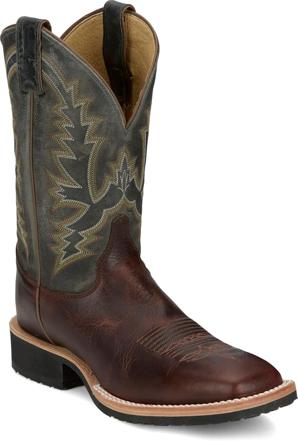 Мужские ковбойские сапоги Justin Rancho 11" Western Leather - прочные, классический дизайн, комфортная посадка, идеально подходят для ранчо и родео — фото 4