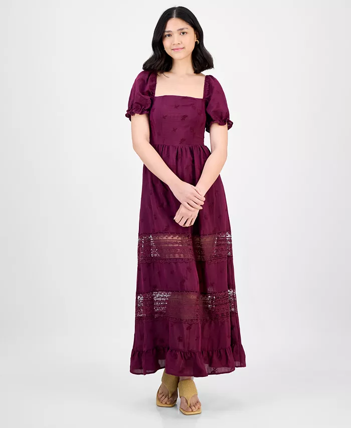 

Женское макси-платье с квадратным вырезом и вышивкой, P/XXS-XXL And Now This