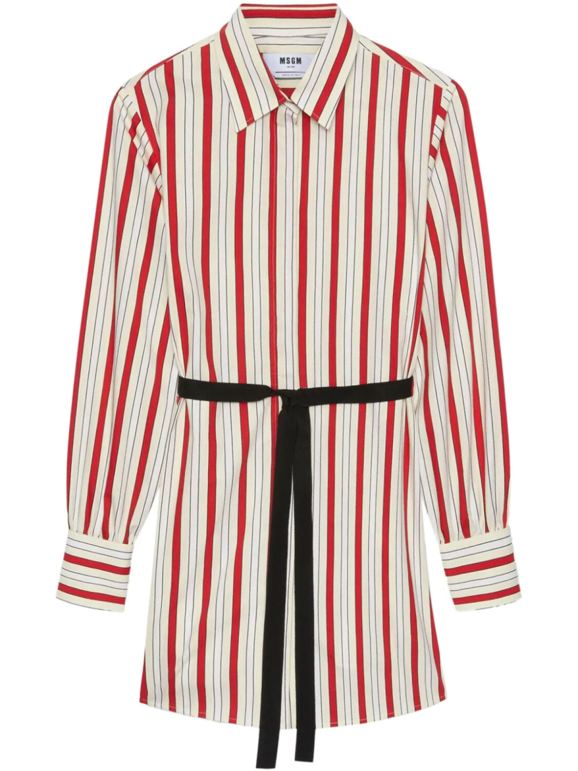 

MSGM платье мини в полоску, нейтральный