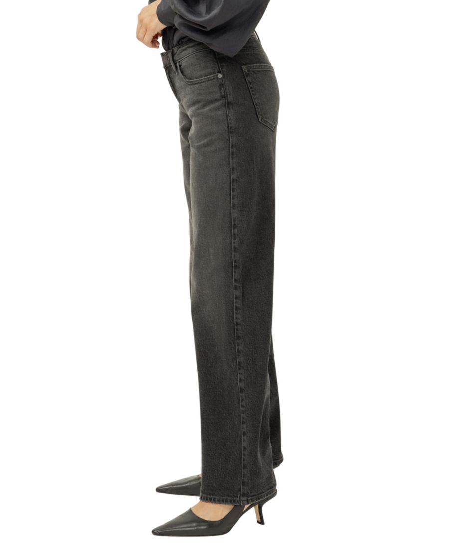 Женские свободные джинсы прямого кроя с низкой посадкой Silver Jeans Co, Black — фото 2