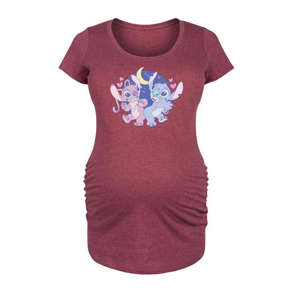 

Футболка Disney's Lilo & Stitch с рисунком «Ангел» для беременных, цвет Heather Dark Red