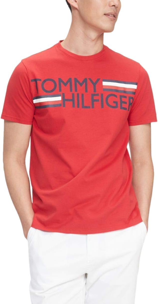 

Мужская спортивная футболка с коротким рукавом и принтом Tommy Hilfiger, Apple Red, Красный, Мужская спортивная футболка с коротким рукавом и принтом Tommy Hilfiger, Apple Red