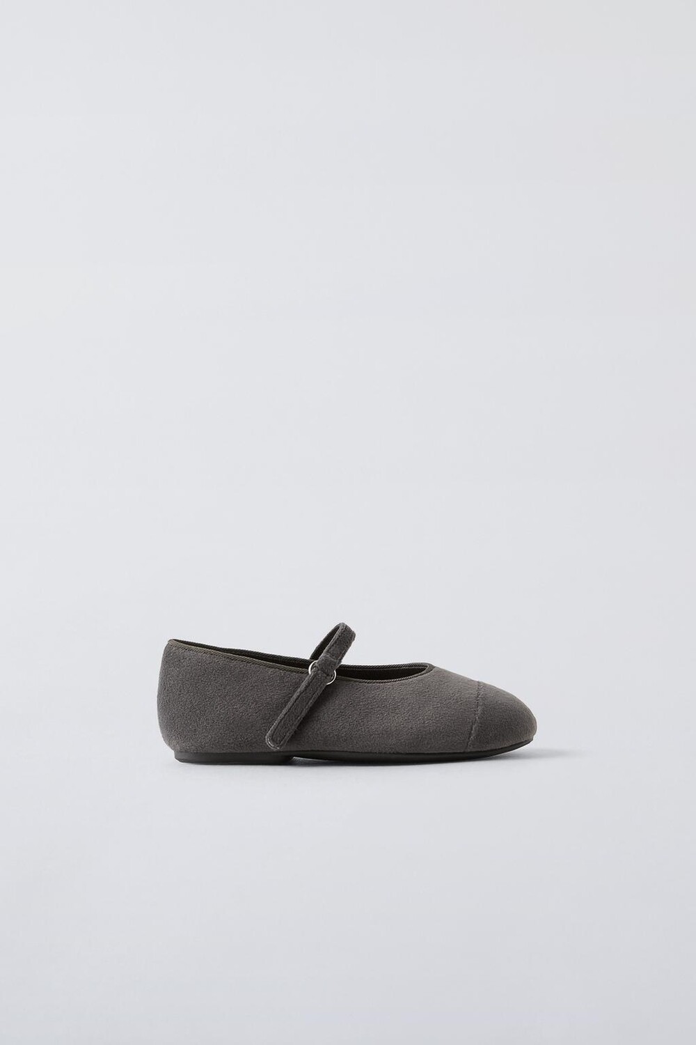 

Балетки из бархата ZARA, серый
