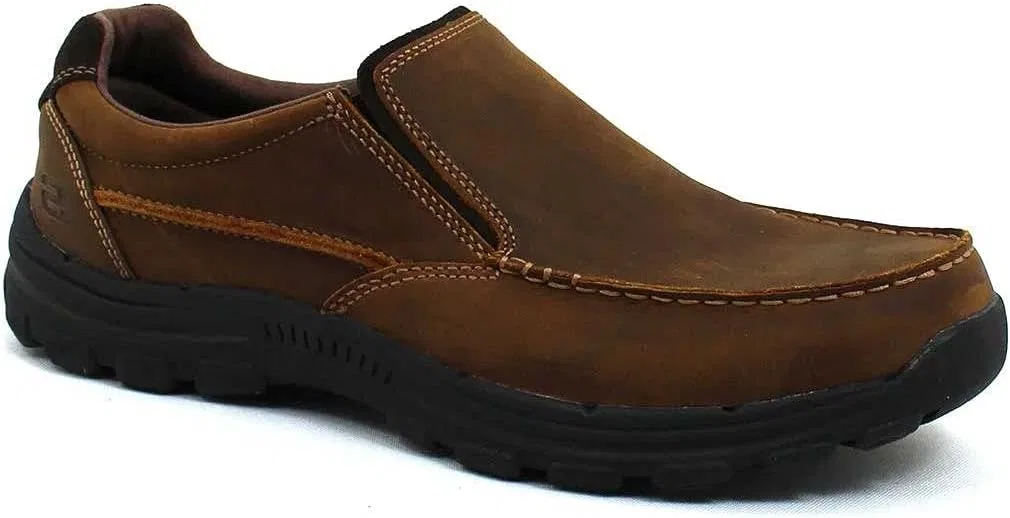 Мокасины Skechers Braver-Rayland, темно-коричневая кожа — фото 2