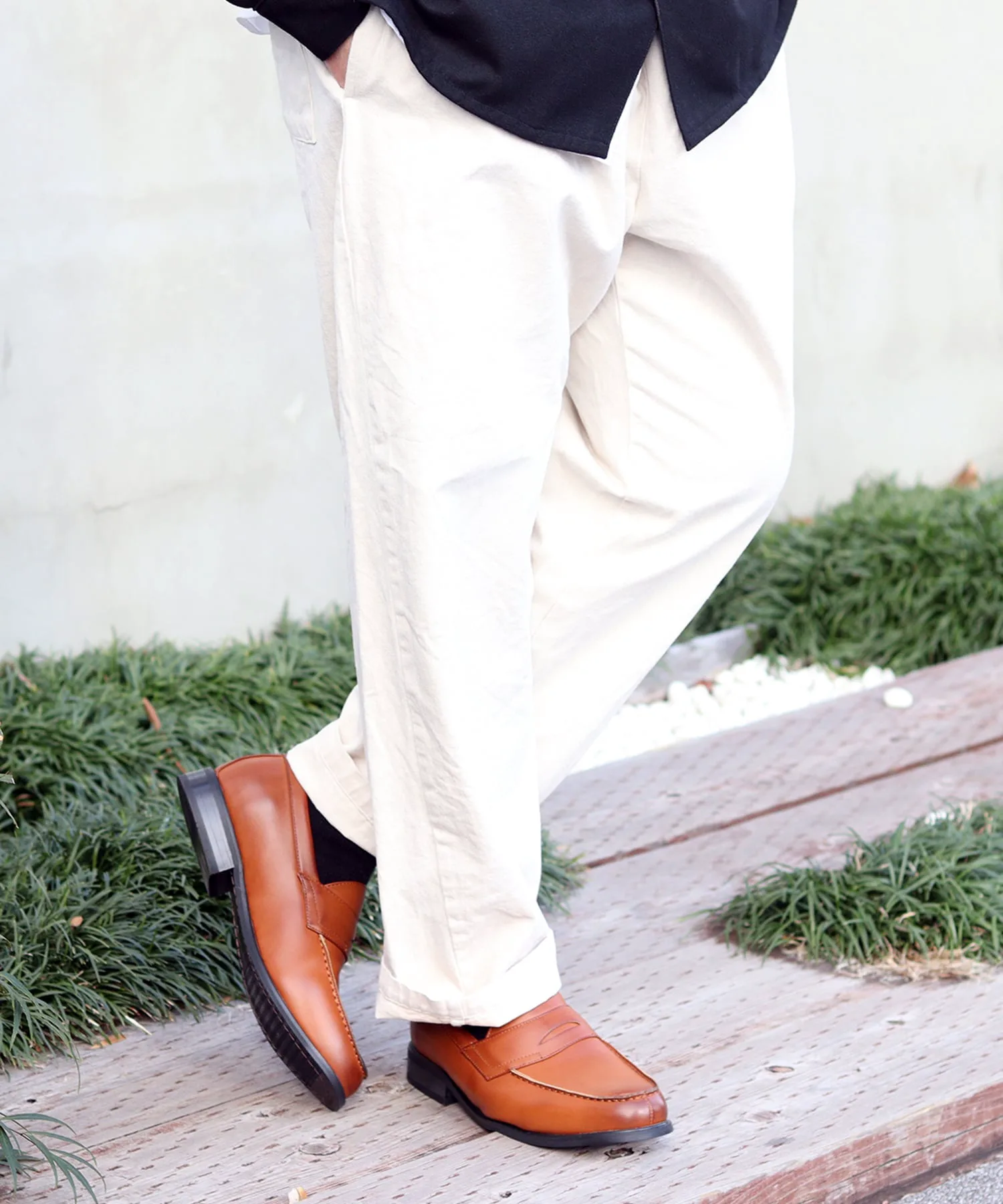 Офисные повседневные классические лоферы 803 Lassu&Friss, Light brown — фото 2