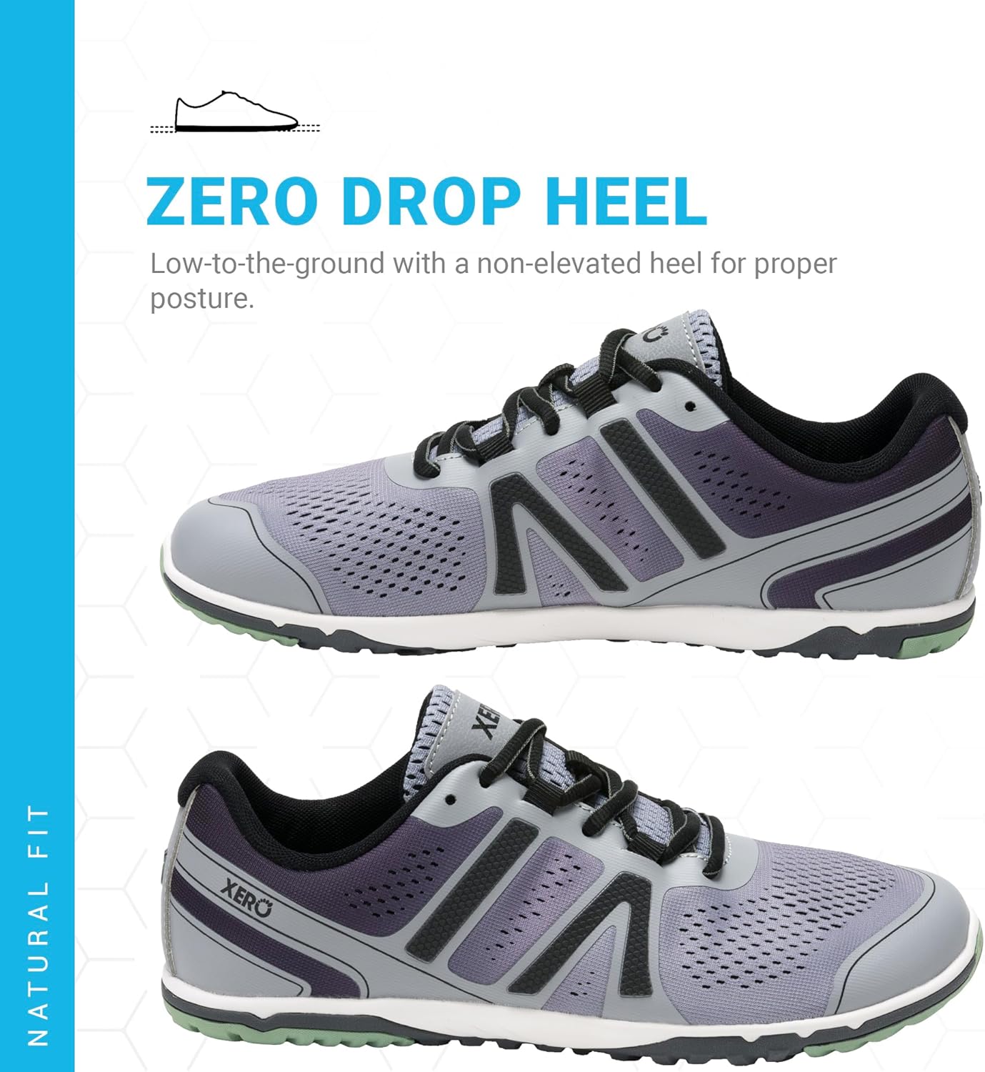 Мужские минималистичные кроссовки для бега Xero Shoes HFS II, Asphalt/Alloy — фото 3