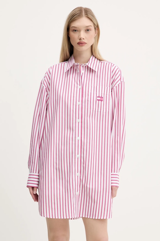 

Хлопковое платье Tommy Jeans, розовый