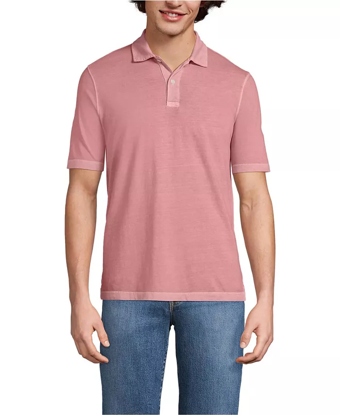 

Мужская короткая футболка Sun Faded Super T Polo Lands' End, красный