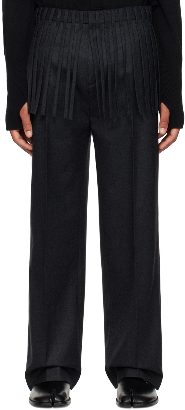 

Серые брюки с бахромой T/SEHNE