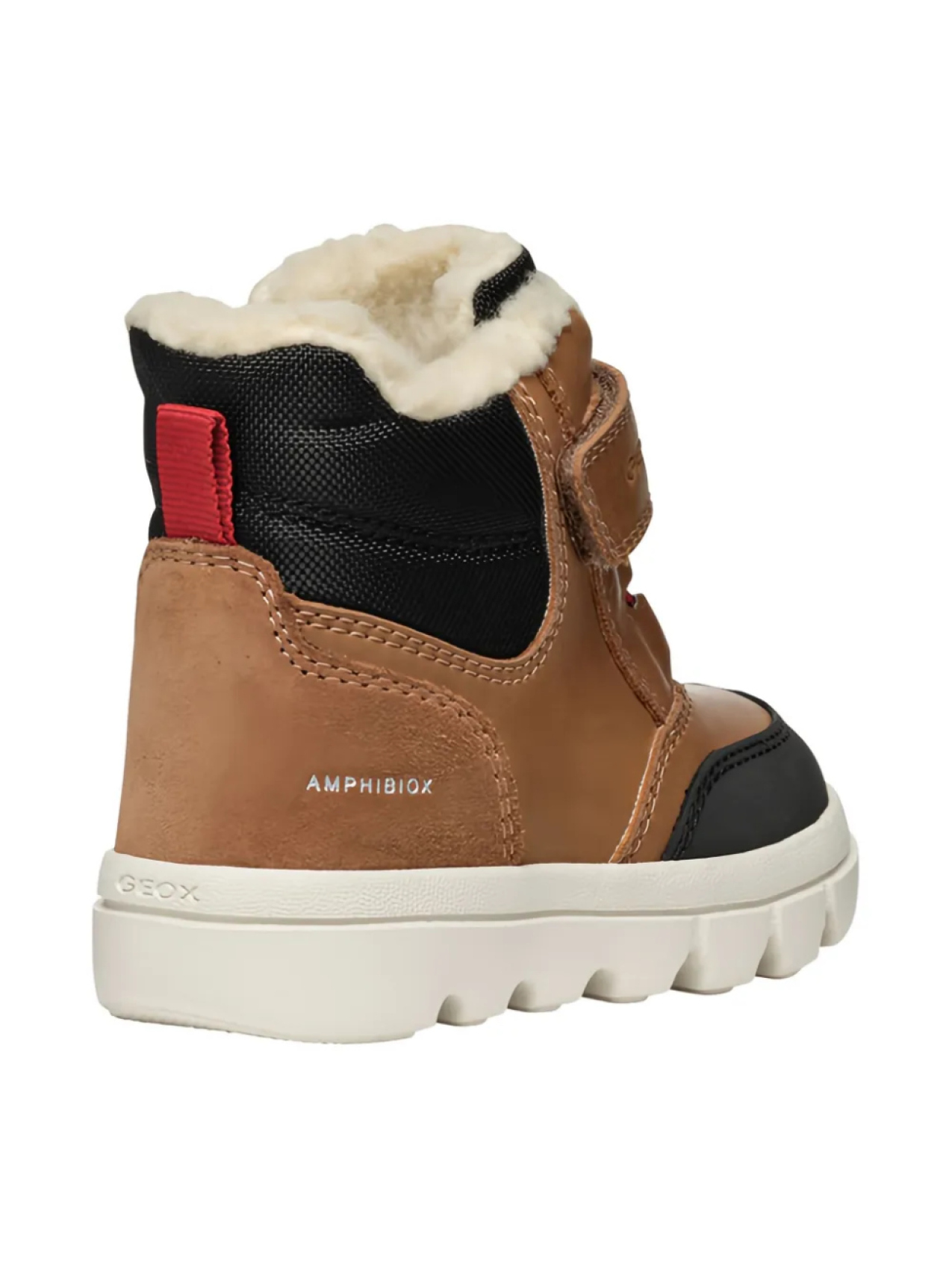 Ботильоны с меховой подкладкой Geox Kids, коричневый — фото 4