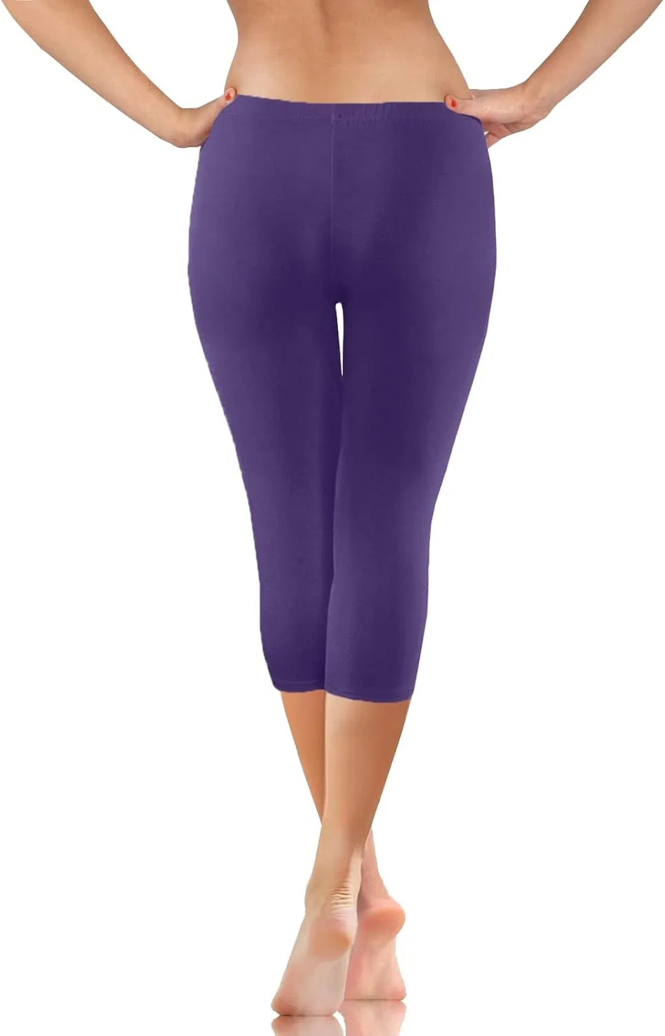 Капри для женщин высокие джинсовые, Yoga, Purple — фото 3