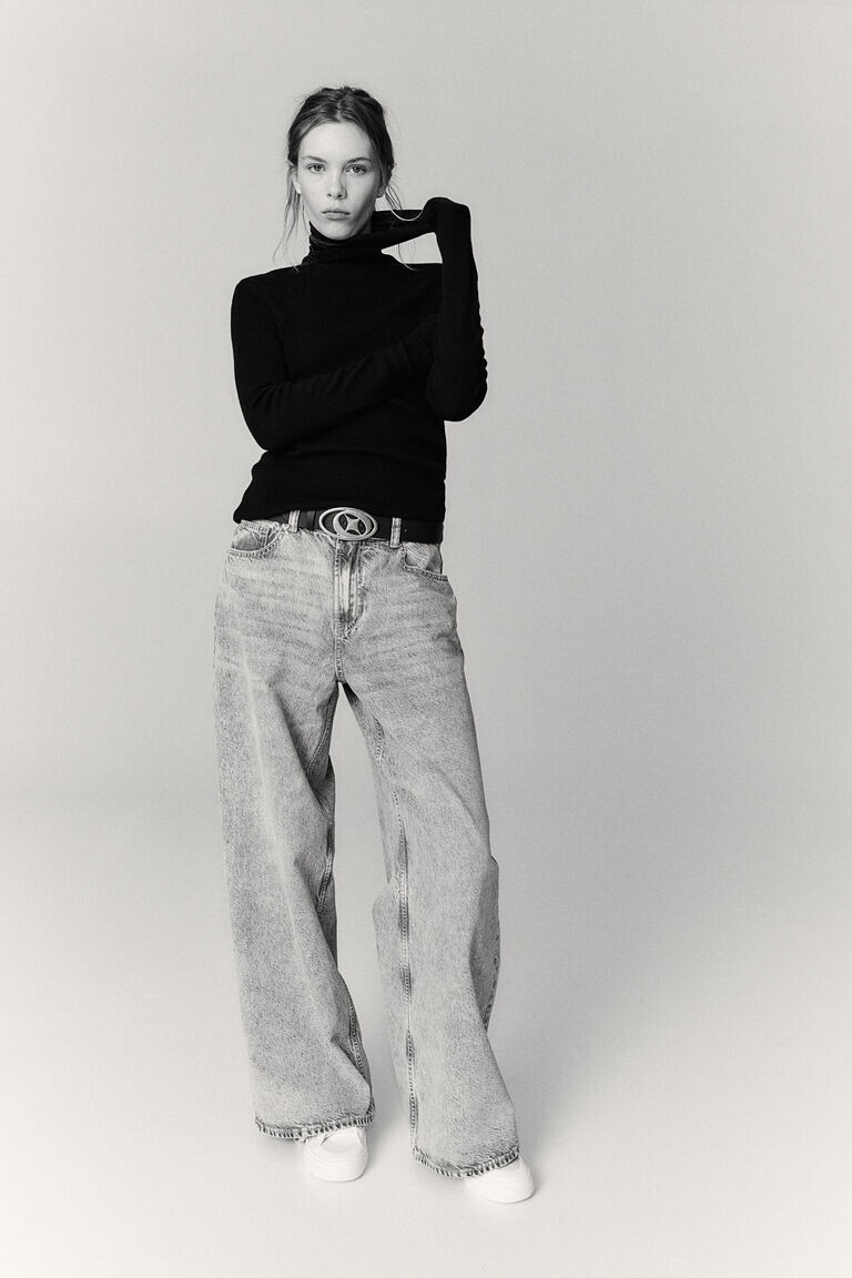 

Джинсы baggy regular H&M, серый