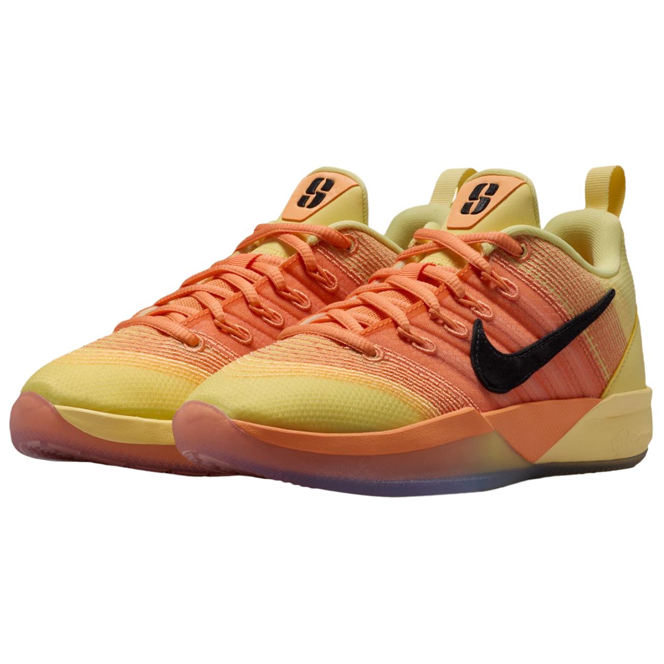 Sabrina 3 дышащие поддерживающие низкие баскетбольные кроссовки unisex Nike, оранжевый/желтый — фото 3