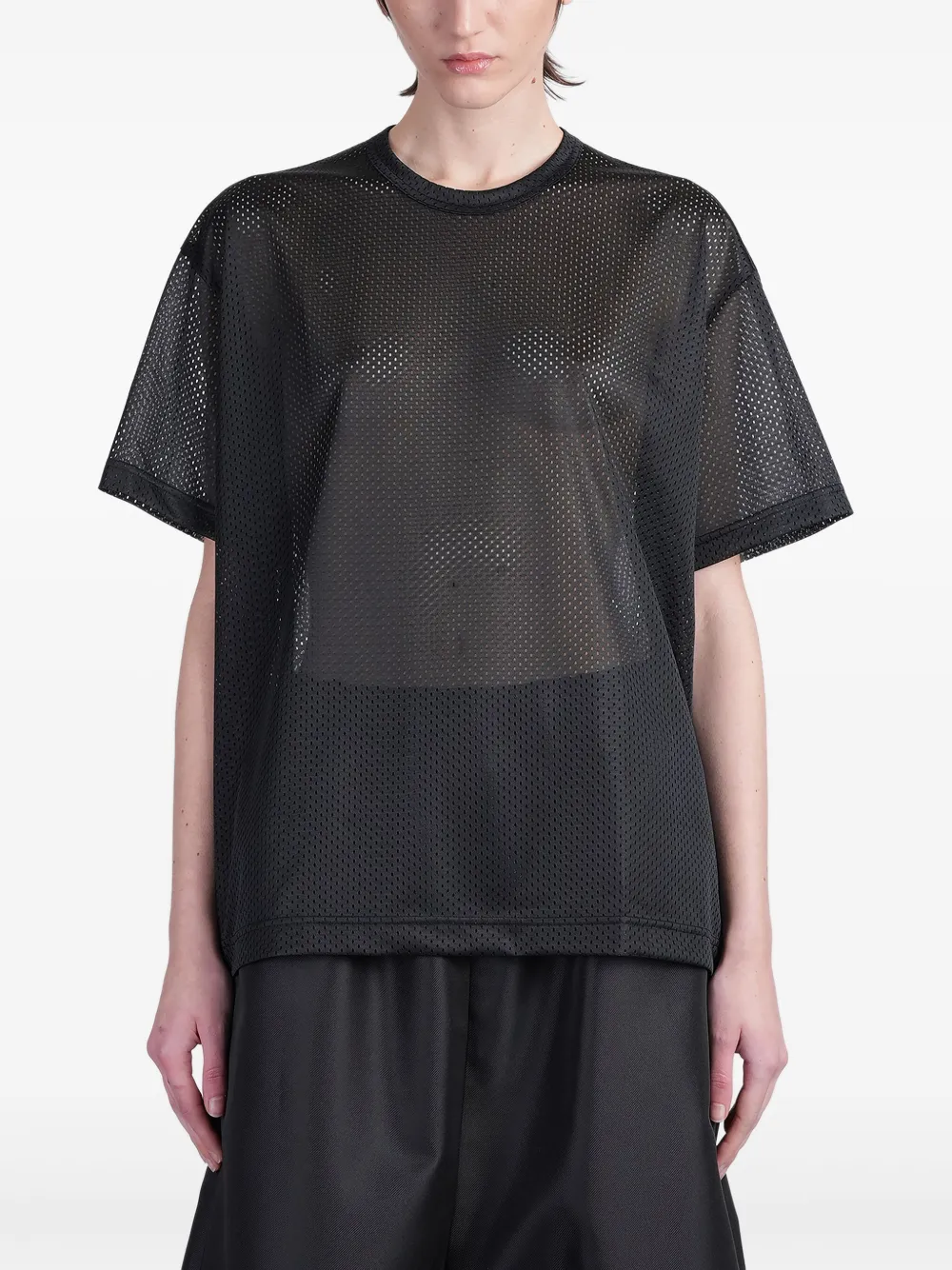 

Футболка с перфорацией COMME DES GARCONS, черный
