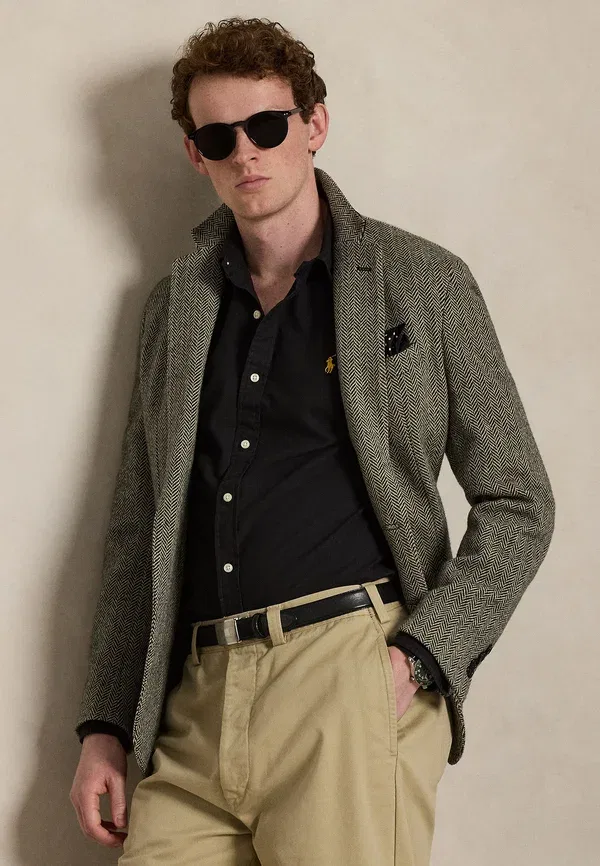 Рубашка оксфорд Slim fit Polo Ralph Lauren, черный — фото 4