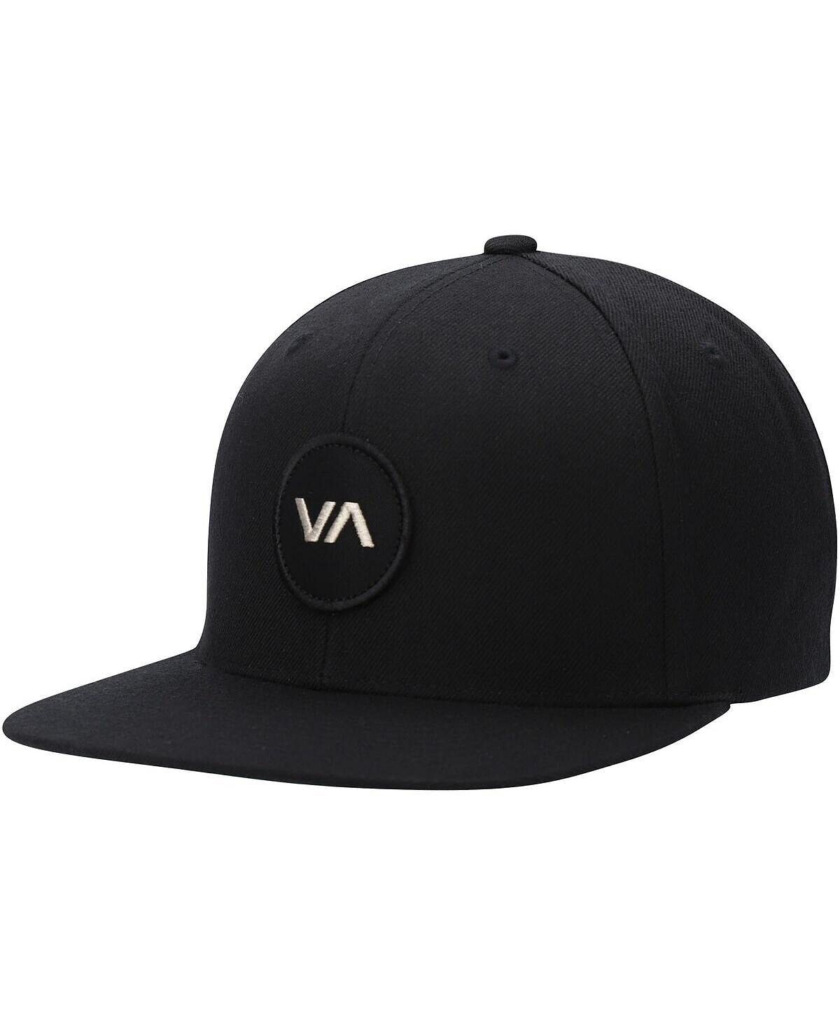 

Мужская черная регулируемая шляпа Snapback с нашивкой VA RVCA