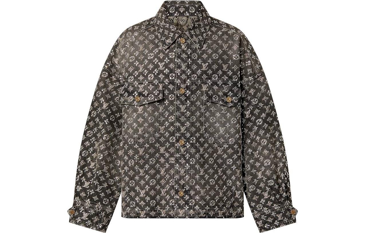 

LOUIS VUITTON Мужская джинсовая куртка, цвет Black, Черный, LOUIS VUITTON Мужская джинсовая куртка, цвет Black