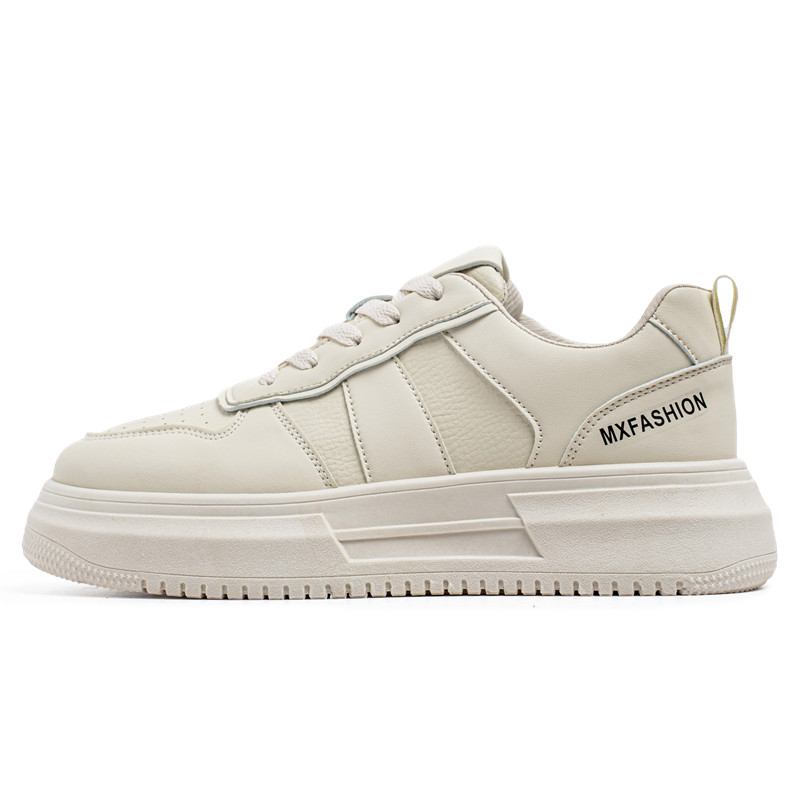 

Низкие повседневные туфли для мужчин с амортизацией, противоскользящие и износостойкие, поддерживающие баланс и увеличивающие рост Boogie Bear, White